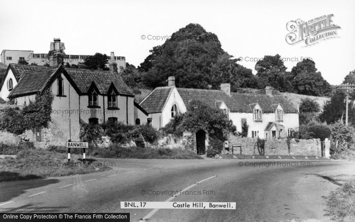 Photo of Banwell, Castle Hill c.1955