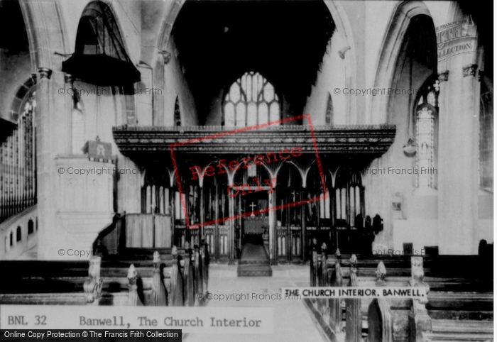 Photo of Banwell, St Andrew's Church, Interior c.1960