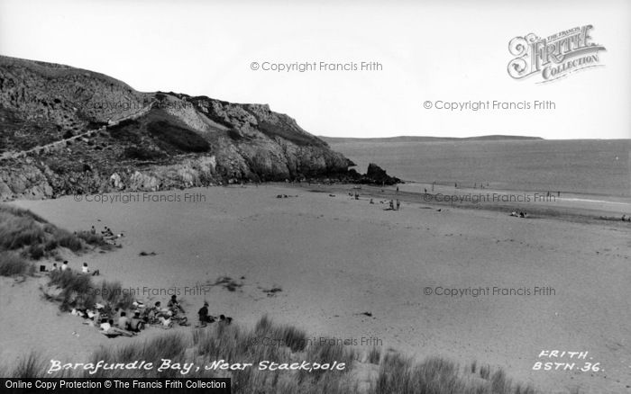 Photo of Barafundle Bay, The Beach c.1955