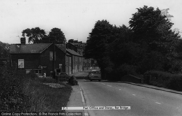 Photo of Barbridge, Post Office and Stores c1955