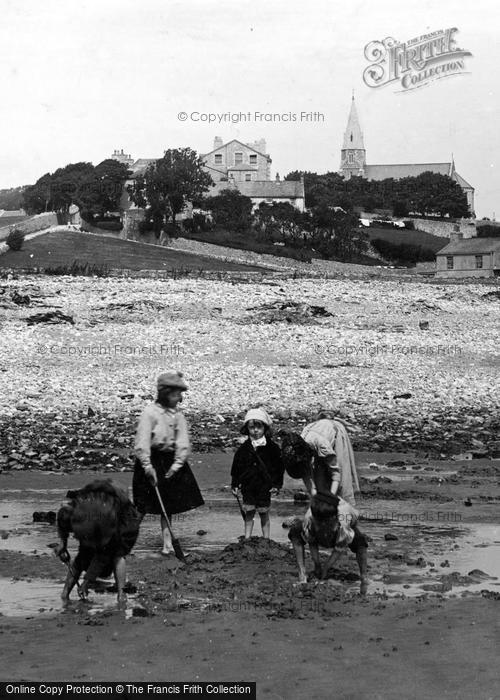 Photo of Bardsea, Children On The Beach 1895