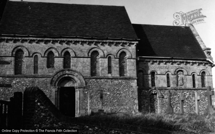 Photo of Barfrestone, Church 1954