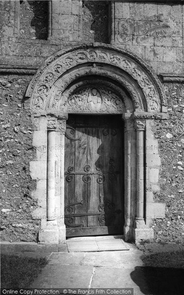 Photo of Barfrestone, Church, The Norman Door c.1960