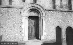 Church, The Norman Door c.1960, Barfrestone