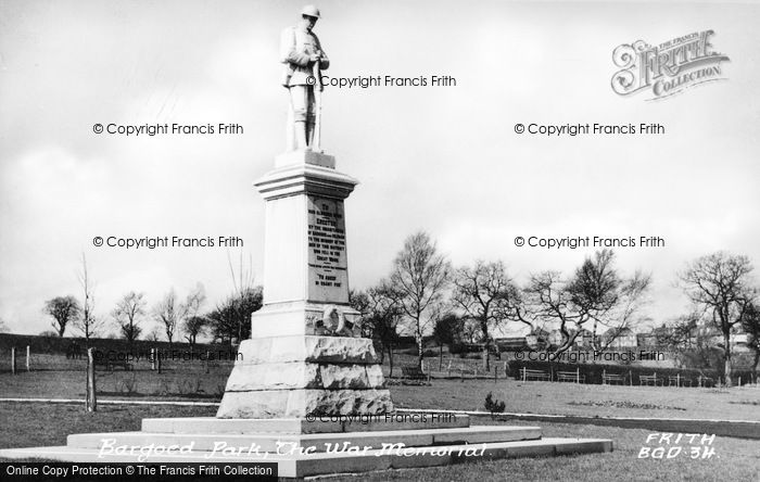 Photo of Bargoed, Park, War Memorial c.1955