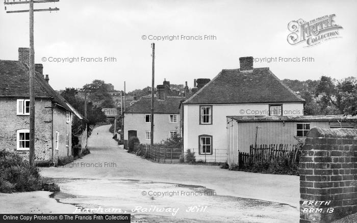Photo of Barham, Railway Hill c.1955