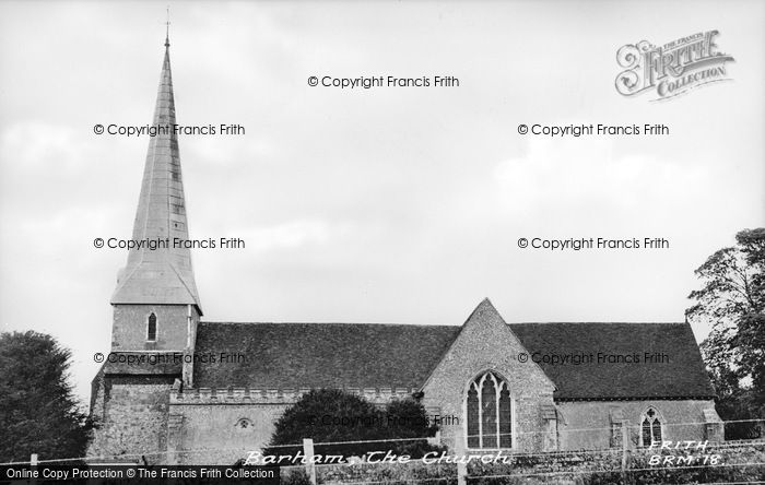Photo of Barham, St John The Baptist Church c.1955