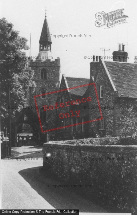 Photo of Barley, The Church And Flint Cottage c.1960