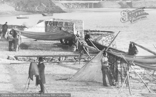 Photo of Barmouth, A Photographer And Fishermen c.1890