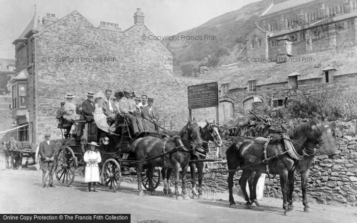 Photo of Barmouth, Coach And Horses At Northfield Hall, High Street c.1900