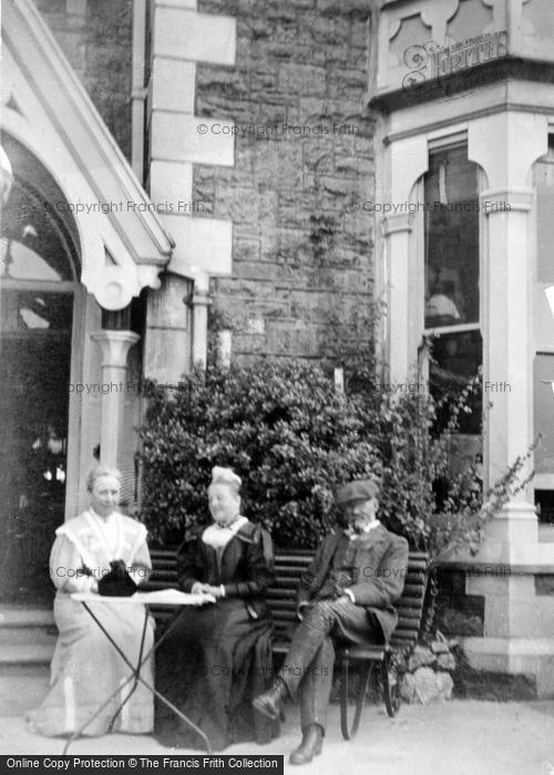 Photo of Barmouth, Outside The Marine Hotel 1907