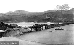 Railway Bridge And Cader Idris 1908, Barmouth