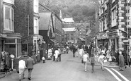 Barmouth, the Shopping Centre c1965