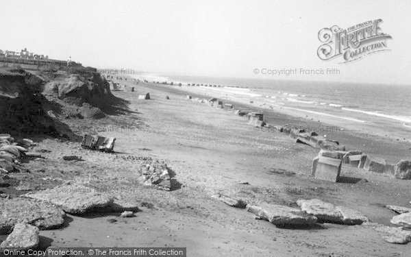 Photo of Barmston, The Beach c.1955
