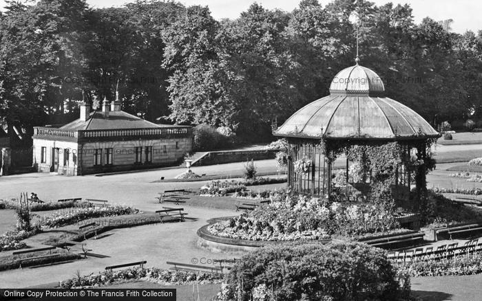 Photo of Barnard Castle, Bowes Museum Gardens Bandstand 1929