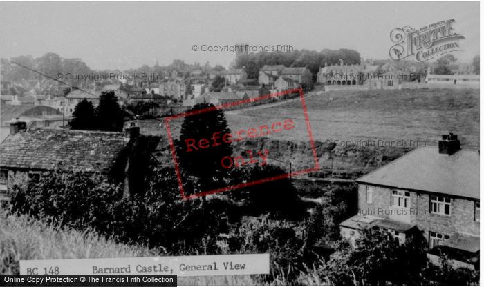 Photo of Barnard Castle, General View c.1950