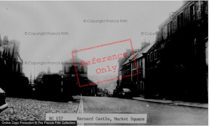 Photo of Barnard Castle, Market Square c.1955