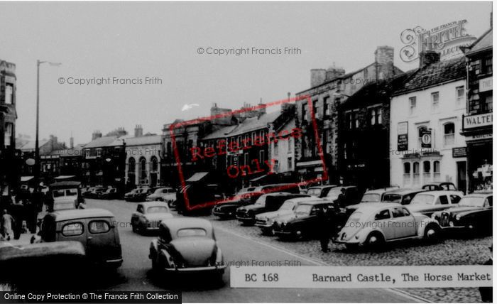 Photo of Barnard Castle, The Horse Market c.1960