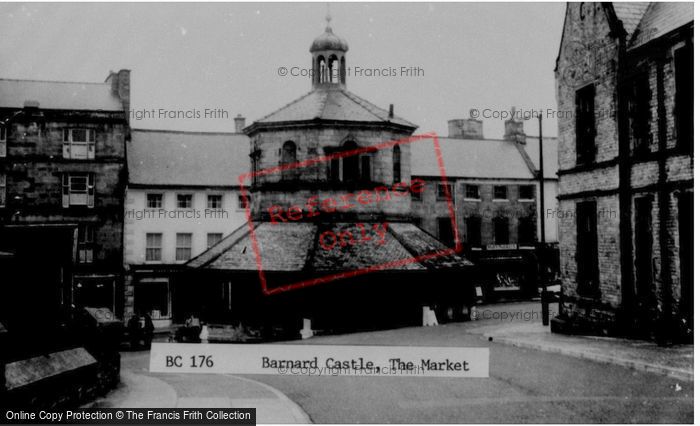 Photo of Barnard Castle, The Market c.1960