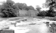 Barnard Castle, the River Tees and Demesnes Mill 1914