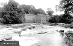 Barnard Castle, the River Tees and Demesnes Mill 1914