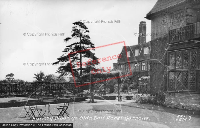 Photo of Barnby Moor, Ye Olde Bell Hotel, Gardens c.1955