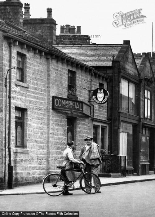 Photo of Barnoldswick, Men Chatting By The Commercial Hotel 1952