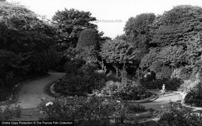 Photo of Barnsley, Locke Park, Flower Gardens c.1955