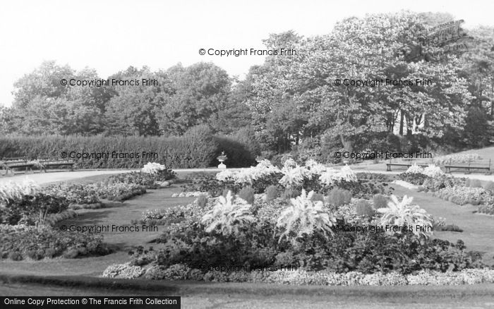 Photo of Barnsley, Locke Park, Flower Gardens c.1955