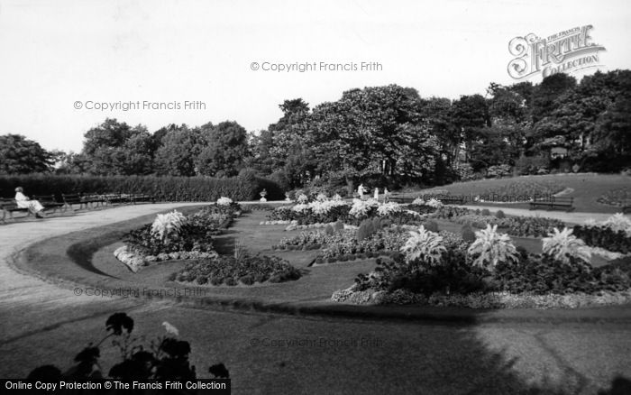 Photo of Barnsley, Locke Park, Flower Gardens c.1955