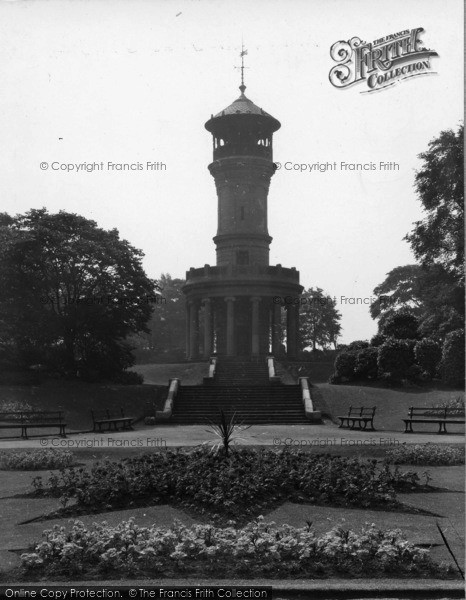 Photo of Barnsley, Locke Park, The Tower c.1955
