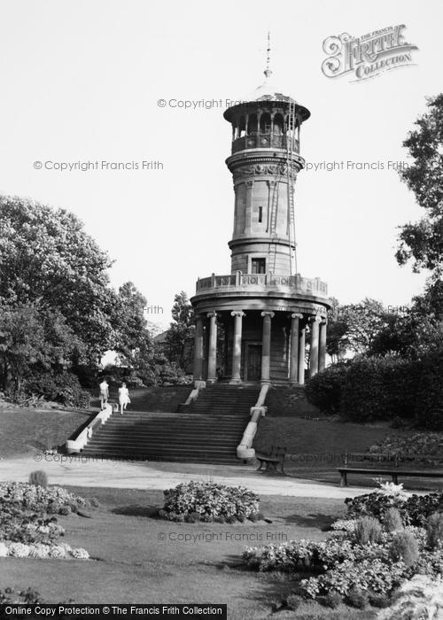 Photo of Barnsley, Locke Park, The Tower c.1955