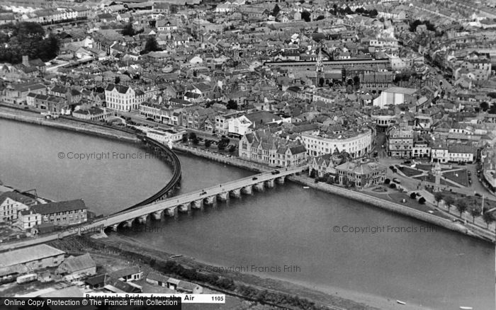 Photo of Barnstaple, Bridge From The Air c.1965