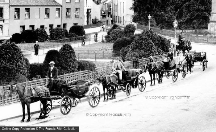 Photo of Barnstaple, Carriages, The Square 1903