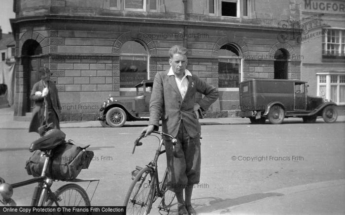 Photo of Barnstaple, Cyclist c.1930