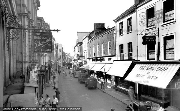 Photo of Barnstaple, High Street c.1955