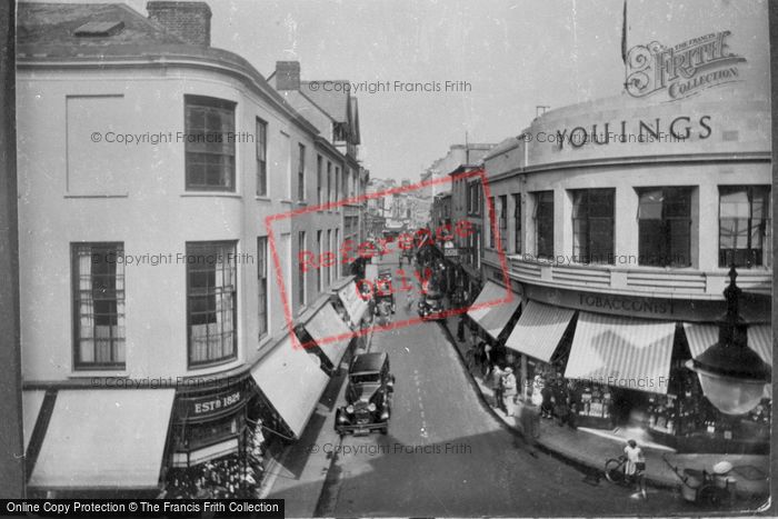 Photo of Barnstaple, High Street Corner  1935