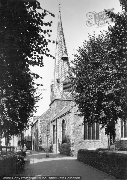 Photo of Barnstaple, Parish Church With Crooked Spire c.1955