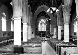 St Mary's Church Interior 1919, Barnstaple