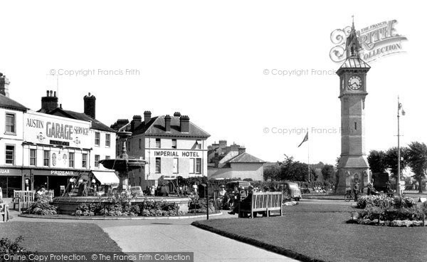 Photo of Barnstaple, The Fountain And Clock Tower c.1955
