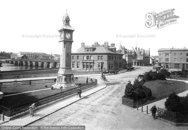 Photo of Barnstaple, The Square And Bridge 1894