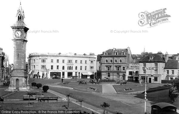 Photo of Barnstaple, The Square And Clock Tower c.1955