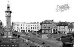The Square And Clock Tower c.1955, Barnstaple