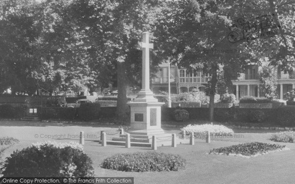 Photo of Barnstaple, The War Memorial, Rock Park c.1960