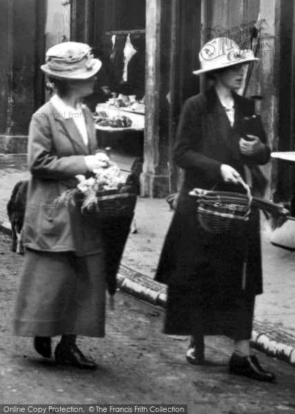 Photo of Barnstaple, Women In Butchers Row 1919