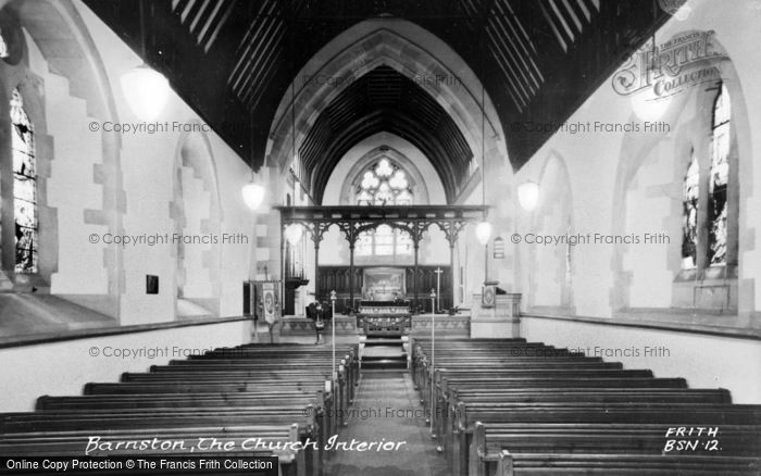Photo of Barnston, Church Interior c.1955