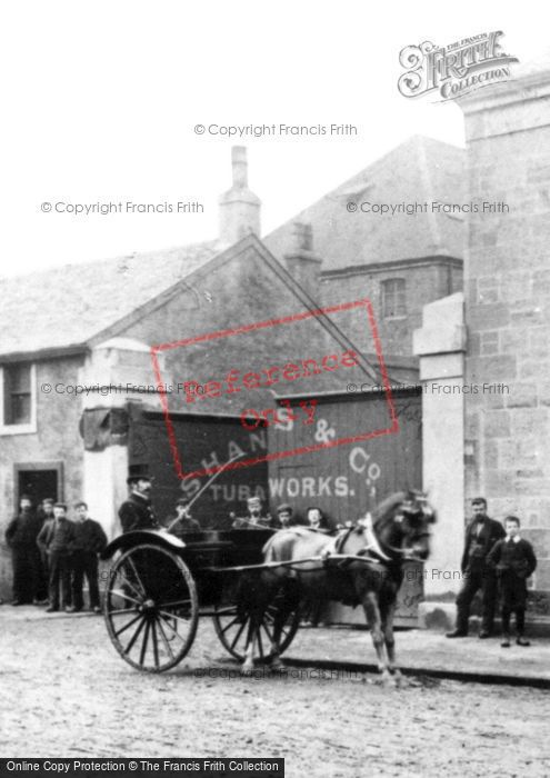 Photo of Barrhead, Horse And Carriage At Shanks Tubal Works 1908