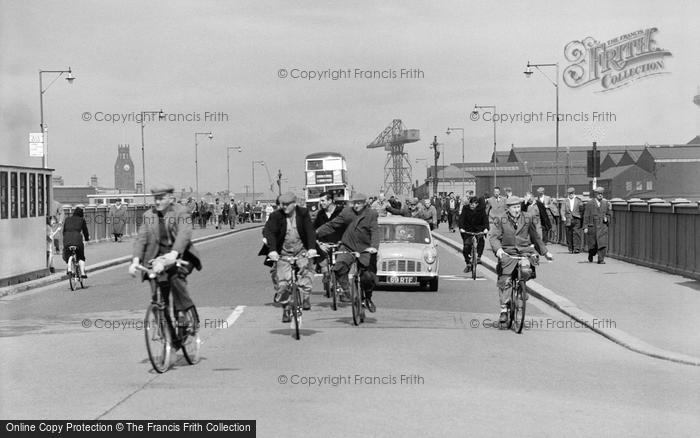 Photo of Barrow In Furness, Crossing Walney Bridge 1963