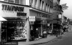 Barrow-In-Furness, Dalton Road, Timpson Shoes And Woolworth's c.1955, Barrow-In-Furness
