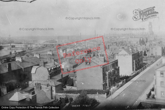 Photo of Barrow In Furness, General View And High Level Bridge 1895